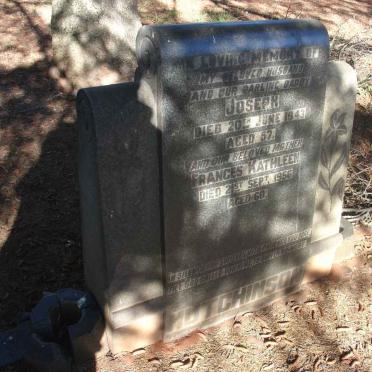 HUTCHINSON Joseph -1943 &amp; Frances Kathleen -1956