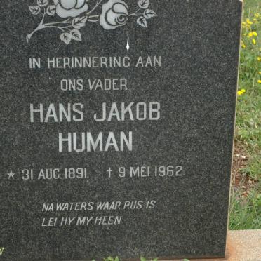 HUMAN Hans Jakob 1891-1962