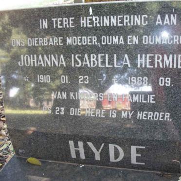HYDE Johanna Isabella Hermiena 1910-1988