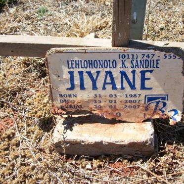 JIYANE Lehlohonolo K. Sandile 1987-2007