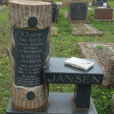 JANSEN Martha Johanna nee VAN WYK 1924-1963