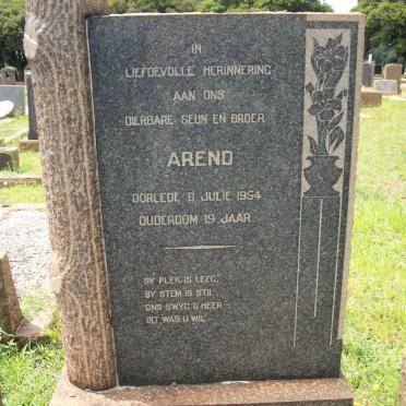 JAARSVELDT Arend, van -1954