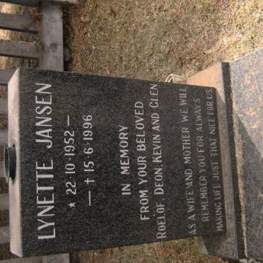 JANSEN Lynette 1952-1996