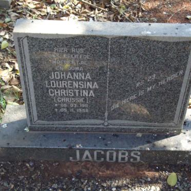 JACOBS Johanna Lourensina Christina 1911-1988