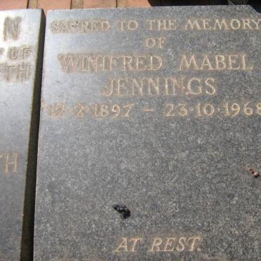 JENNINGS Winifred Mabel 1897-1968