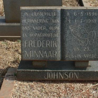 JOHNSON Frederik Minnaar 1890-1981