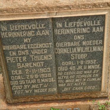 JONKER Pieter Thuenis Barendt 1903-1939 &amp; Cornelia Wihelmina STOOP -1952.