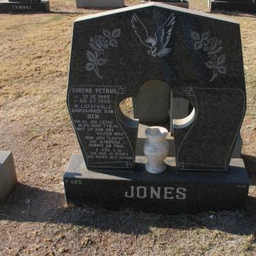 JONES Barend Petrus 1946-1998