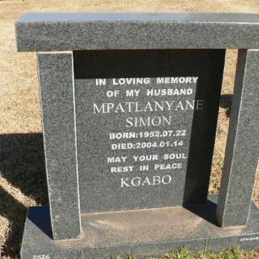 KGABO Mpatlanyane Simon 1952-2004