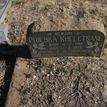 KHELETSANE Prieska 1919-1936