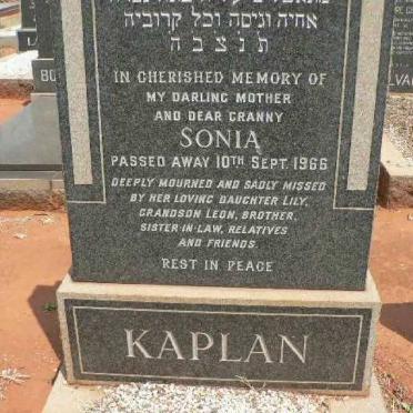 KAPLAN Sonia -1966