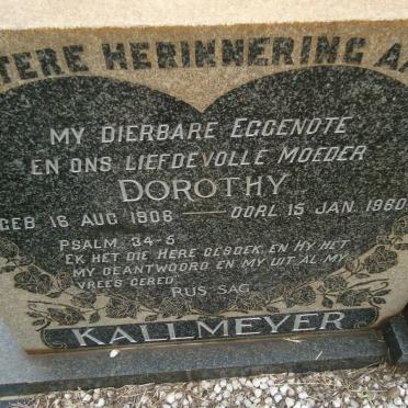 KALLMEYER Dorothy 1906-1960