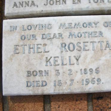KELLY Ethel Rosetta 1896-1969