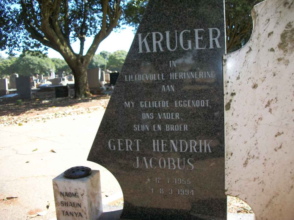 KRUGER Gert Hendrik Jacobus 1955-1994