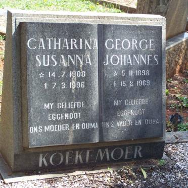 KOEKEMOER George Johannes 1898-1969 &amp; Catharina Susanna 1908-1996
