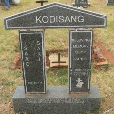 KODISANG Isaac Saki 1966-2007