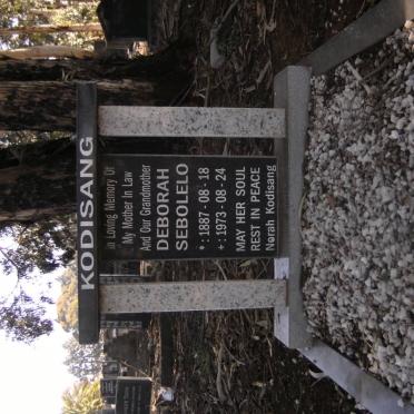 KODISANG Deborah Sebolelo 1887-1973