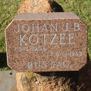 KOTZEE Johan J.B. 1908-1983 &amp; Johanna H.S. 1919-1997