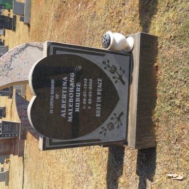 KUBURE Albertina Malebohang 1945-2000