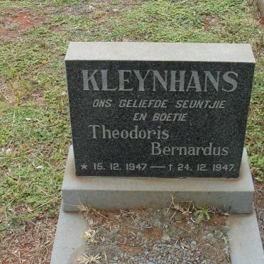 KLEYNHANS Theodoris Bernardus 1947-1947