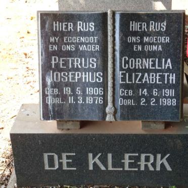 KLERK Petrus Josephus, de 1906-1976 &amp; Cornelia Elizabeth 1911-1988