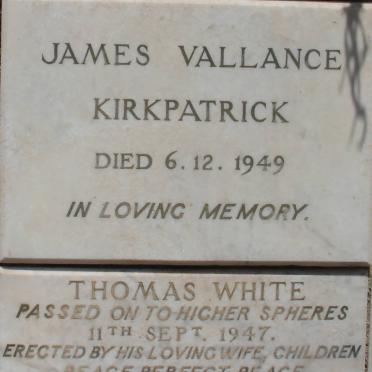 KIRKPATRICK James Vallance -1949 :: WHITE Thomas -1947