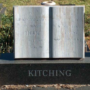 KITCHING Riekie 1969-1981