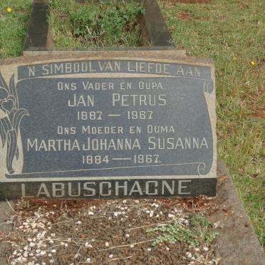 LABUSCHAGNE Jan Petrus 1887-1967 &amp; Martha Johanna Susanna 1884-1967