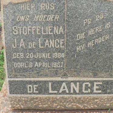 LANGE Stoffeliena J.A., de 1884-1957