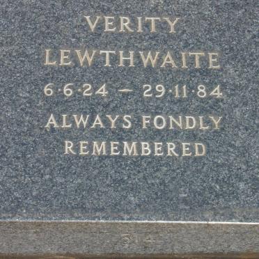 LEWTHWAITE Verity 1924-1984