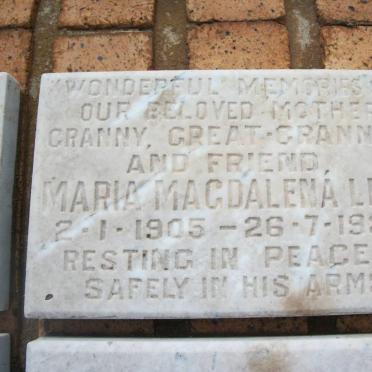 LEES Maria Magdalena 1905-1986