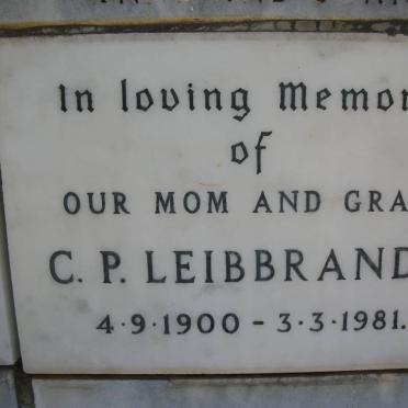 LEIBBRANDT C.P. 1900-1981