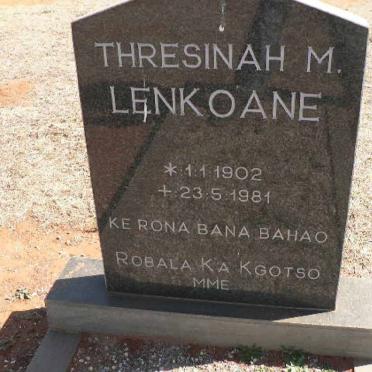 LENKOANE Thresinah M. 1902-1981