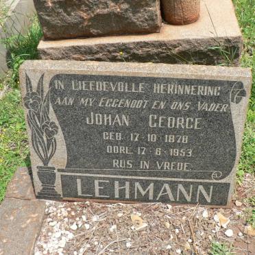 LEHMANN Johan George 1878-1953