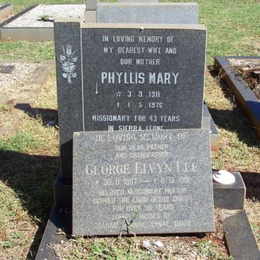 LEE George Elvyn 1907-1981 &amp; Phyllis Mary 1911-1976