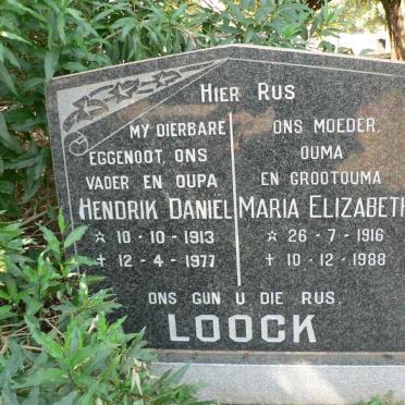 LOOCK Hendrik Hendrik Daniel 1913-1977 &amp; Maria Elizabeth 1916-1988