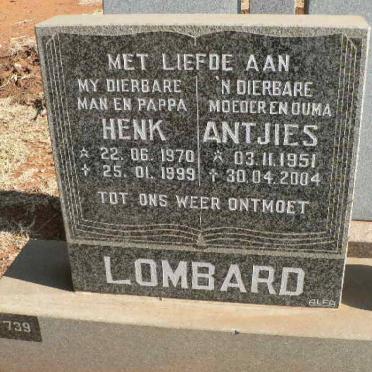 LOMBARD Henk 1970-1999 &amp; Antjies 1951-2004
