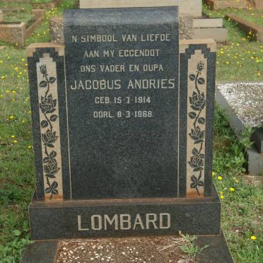 LOMBARD Jacobus Andries 1914-1968