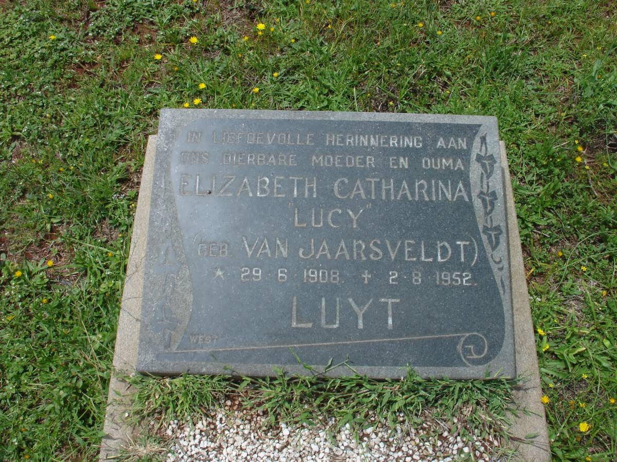 LUYT Elizabeth Catharina nee VAN JAARSVELDT 1908-1952
