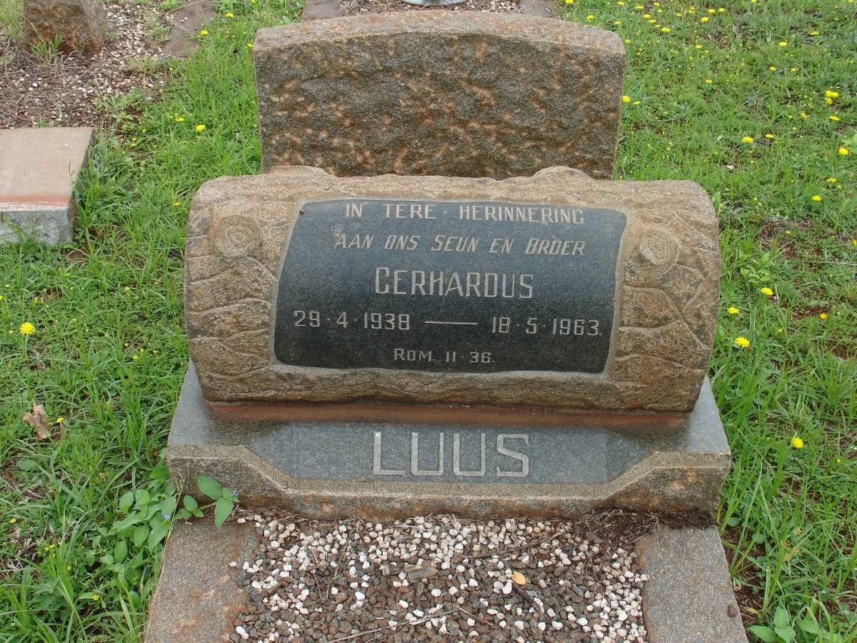 LUUS Gerhardus 1938-1963