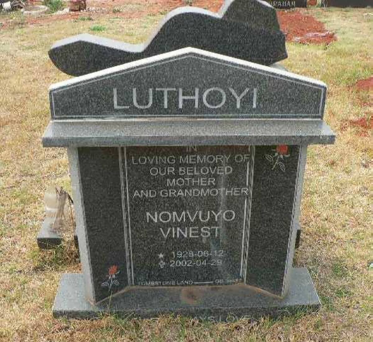 LUTHOYI Nomvuyo Vinest 1928-2002
