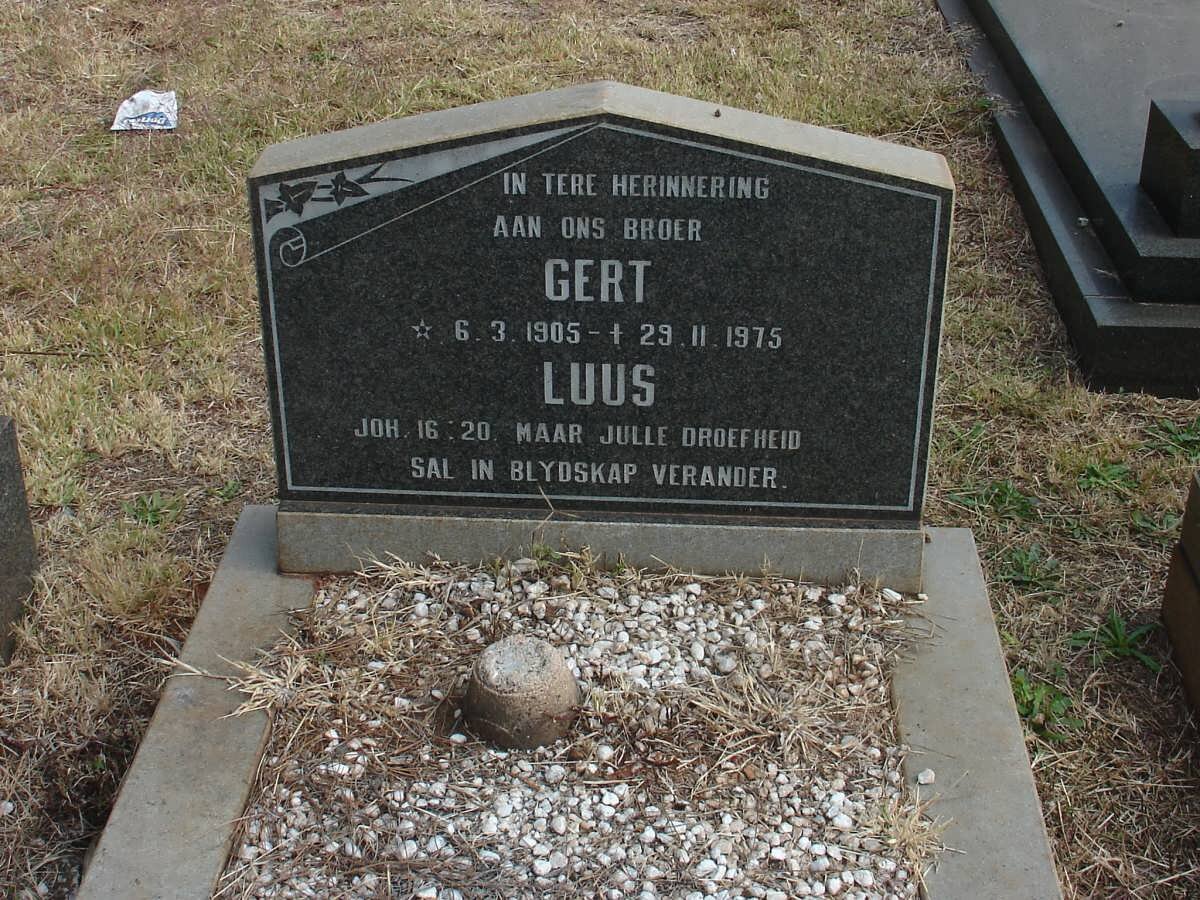 LUUS Gert 1905-1975