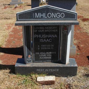 MHLONGO Phushana Isaac 1957-2008