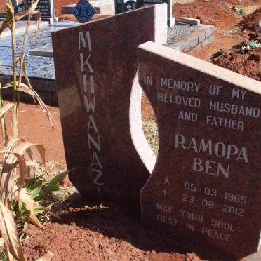 MKHWANAZI Ramopa Ben 1965-2012