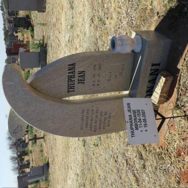 MBONANE Thuphana Jean 1936-2007