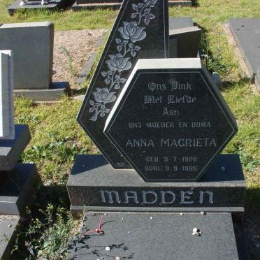 MADDEN Anna Magrieta 1928-1986