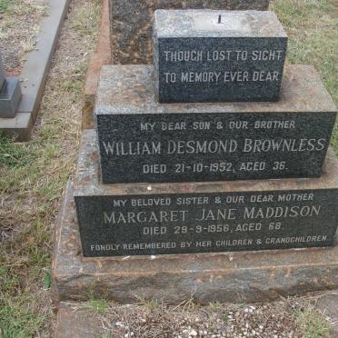 MADDISON Margaret Jane -1956 :: BROWNLESS William Desmond -1952
