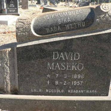 MASEKO David 1896-1957