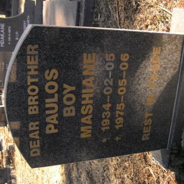 MASHIANE Paulos Boy 1934-1975