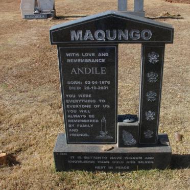 MAQUNGO Andile 1976-2001